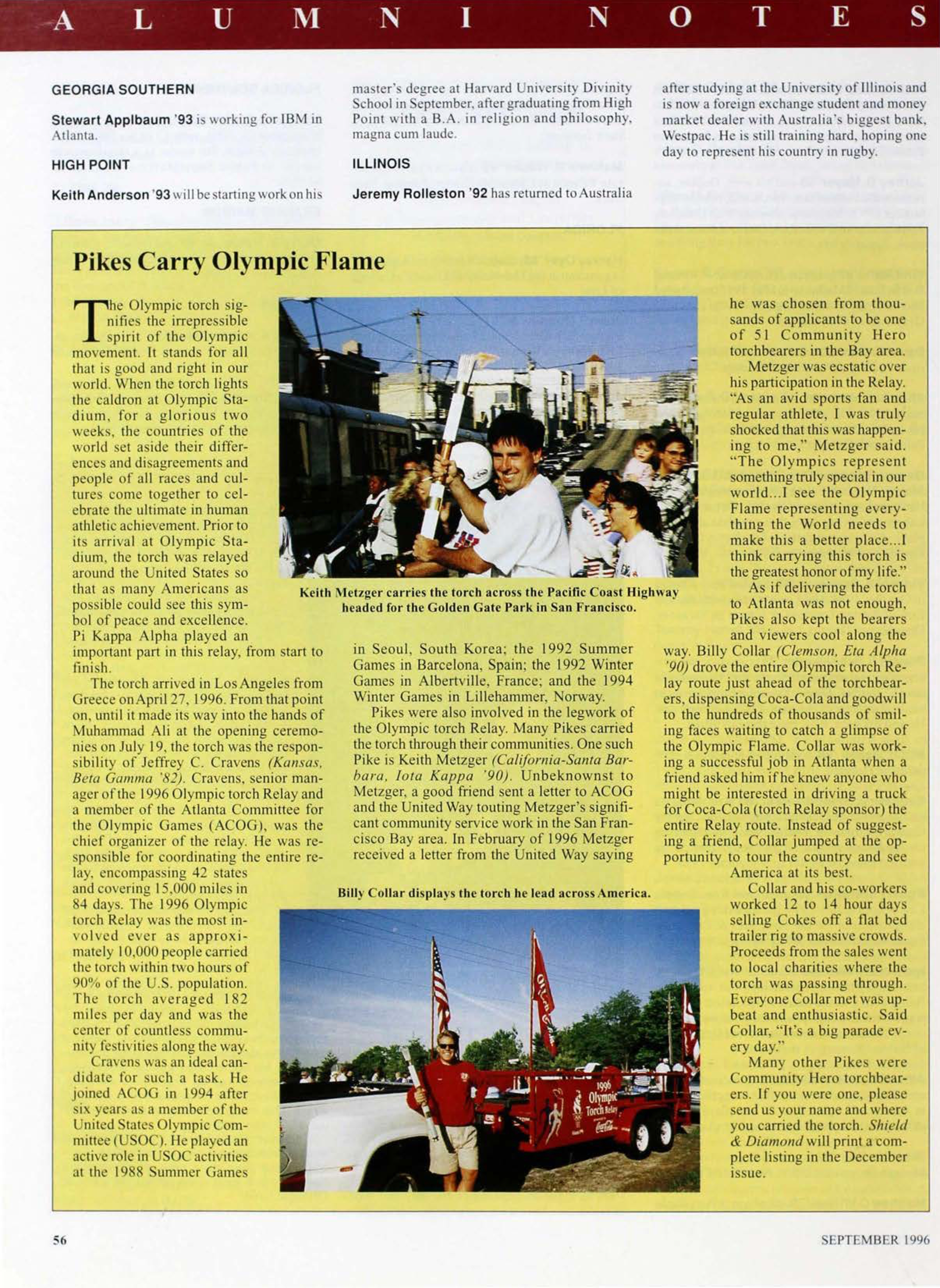 Pikes Carry Olympic Flame